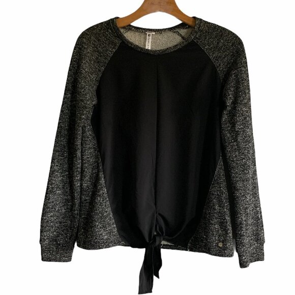 Fabletics Sz XS French Terry Sophia Marled Tie Front Sweatshirt 194J - Picture 4 of 8